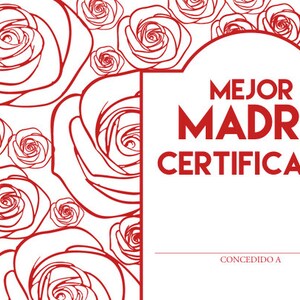Feliz Día de la Madre - 母の日証明書 - スペイン語でベストママに選ばれました