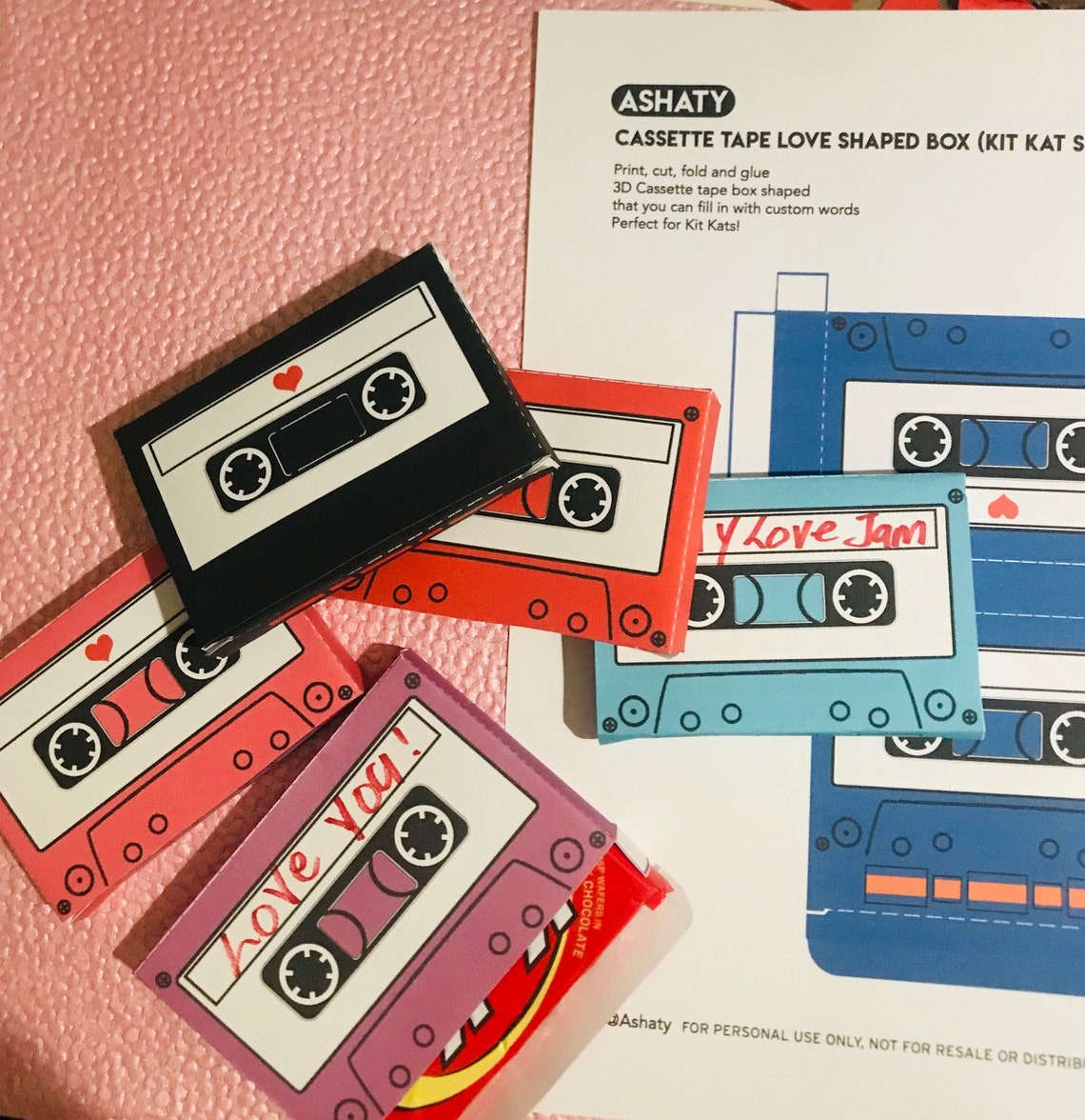Cassette Tape Digital Download Template You Can Edit 3D - Etsy
