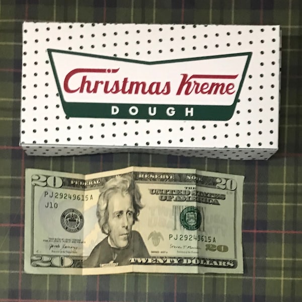 Christmas Kreme “ Dough” Box Digital DOWNLOAD  Money Holder/