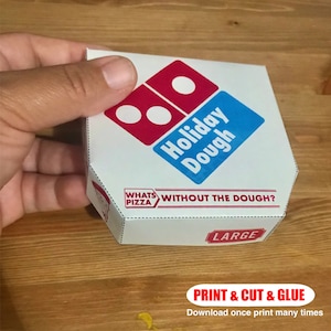 Mini Holiday Pizza Dough Money Holder/ gift card Digital Download