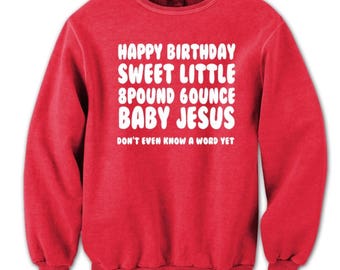 Happy Birthday Baby Jesus Ricky Bobby Heather Red Men/'s Tri-Blend T-Shirt