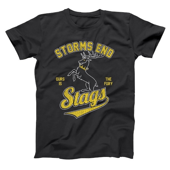 Storms End Stags House Baratheon Sports Got Team Black Basic Men/'s T-Shirt