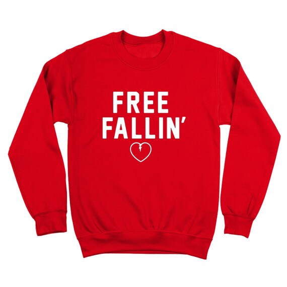 Free Fallin Falling Rip Heart Tom Petty Concert Red Basic Men/'s T-Shirt