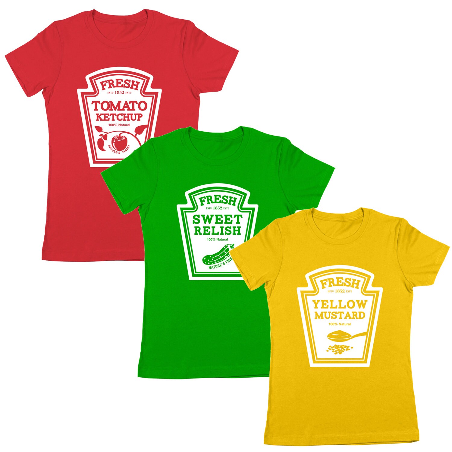 Group Ketchup Mustard Relish Condiments Costume Funny Cute Set Etsy