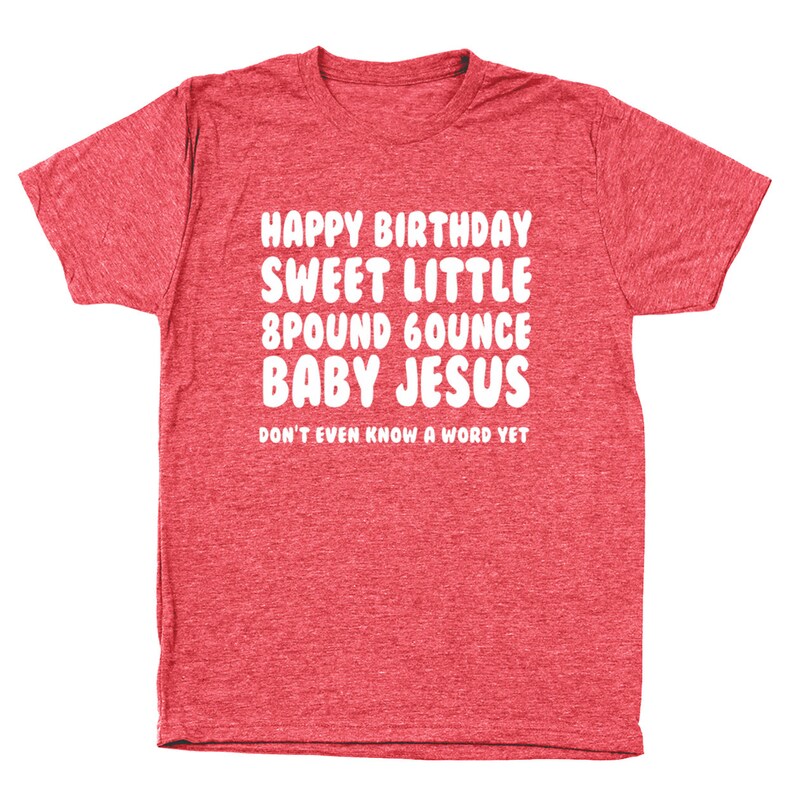 Happy Birthday Baby Jesus Talledega Nights Ricky Bobby Christmas Red Tank Top