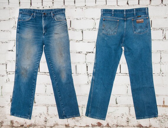 Vintage WRANGLER Denim Jeans Size 34x32 