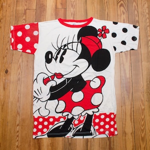 Vintage Minnie Mouse-shirt Mickey & Co Disney-merk oversized T-shirt cartoon graphic T-shirt One Size Fits All 100% katoen nachtkleding Streetwear