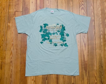 90s Vintage Kudzu T-Shirt Size XL Single Stitch Anvil Brand Green 100% Cotton Plant Nature Graphic Tee Extra Large Made in USA Streetwear