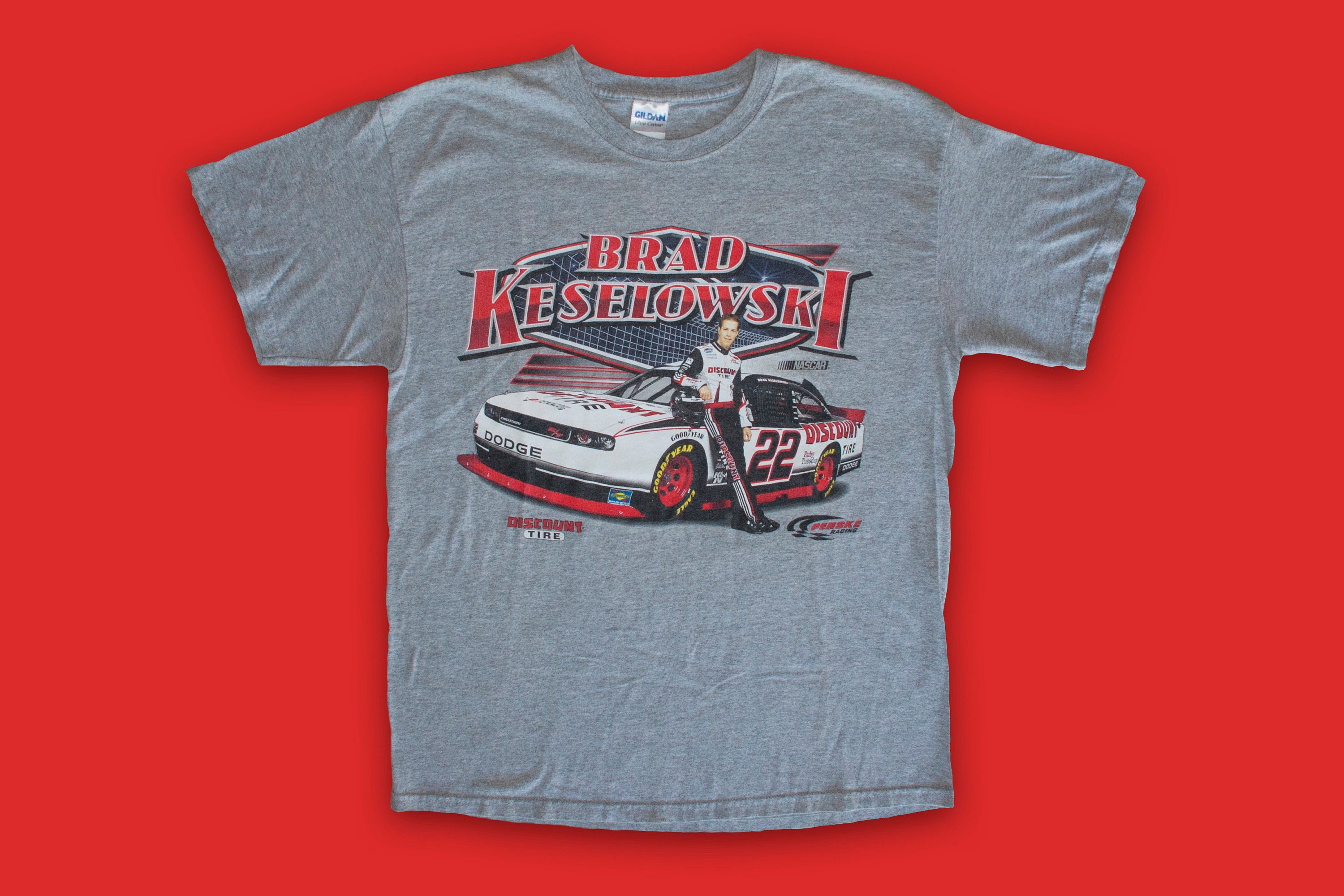 00s Vintage NASCAR T-shirt Large Size L 