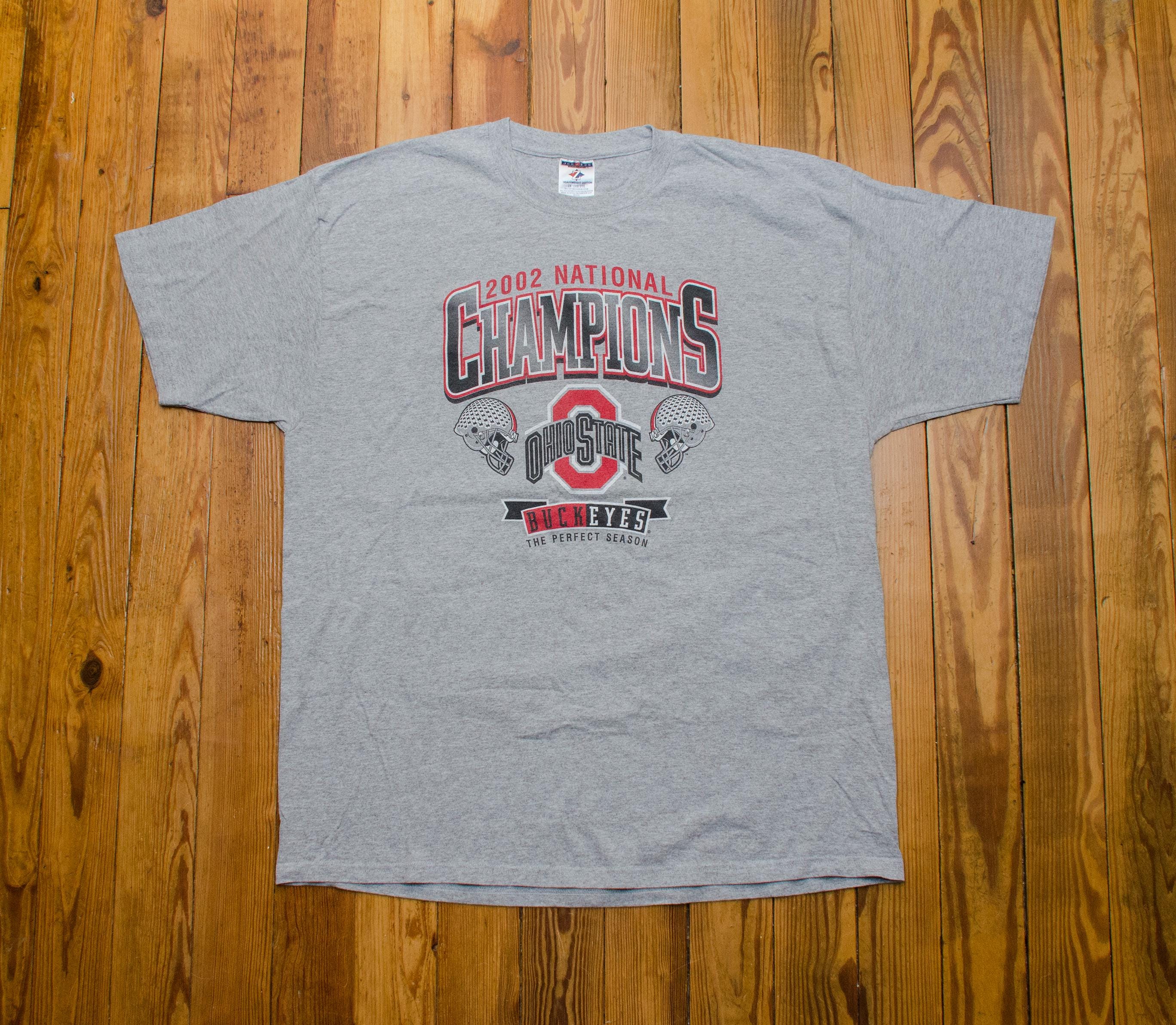 Vintage Ohio State Shirt Size 2X Jerzees Brand 2002 National Champions College Football T shirt Scarlet and Gray XXL Sportswear Streetwear Etsy