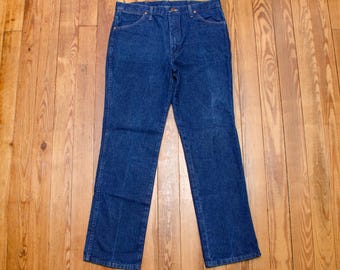 Pantalones vaqueros Wrangler vintage, talla 36 x 32, estilo 0936PWD, corte vaquero, corte ajustado, tiro alto, pierna cónica, índigo prelavado, 100 % algodón, estilo occidental