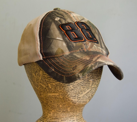 Vintage Dale Earnhardt Jr Hat NASCAR Camouflage Snap Back Trucker