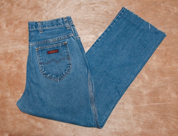 70s Vintage WRANGLER Jeans Womens Size 14 Misses Medium Wash High