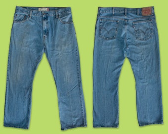 00s Vintage LEVIS 517 Jeans Bootcut Mens 36x30 Red Tab Medium Wash Denim 100% Cotton 2000s Style Streetwear Y2K