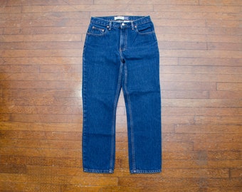 Vintage 90s Gap Jeans Womens Size 8 Ankle Original Fit Straight Leg Medium Dark Wash Denim Made in USA 1990s Gen X Classic Streetwear Style