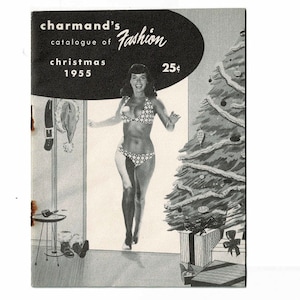 Vintage CHARMAND&#39;S fashion 1955 LINGERIE Bettie Page Pin up Catalog