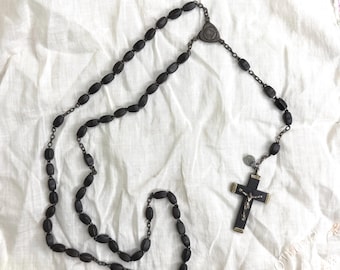 Vintage Religious Catholic French Lourdes  Rosary Bead prayer beads Indecrochable