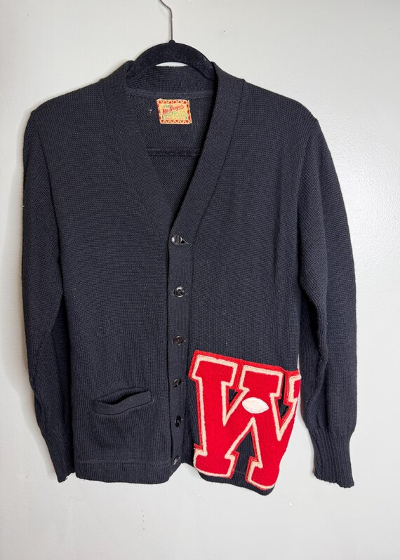 Vintage Mcgregor College Wool Sweater Jacket Letterman Cardigan W 