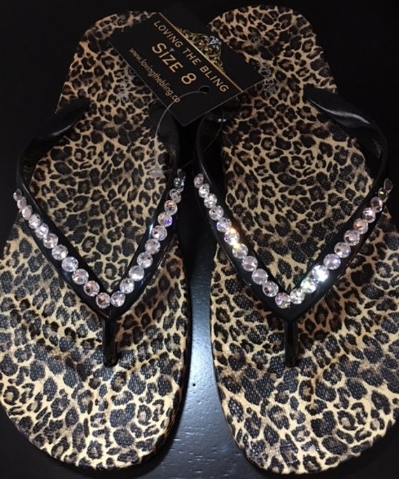 leopard flip flops