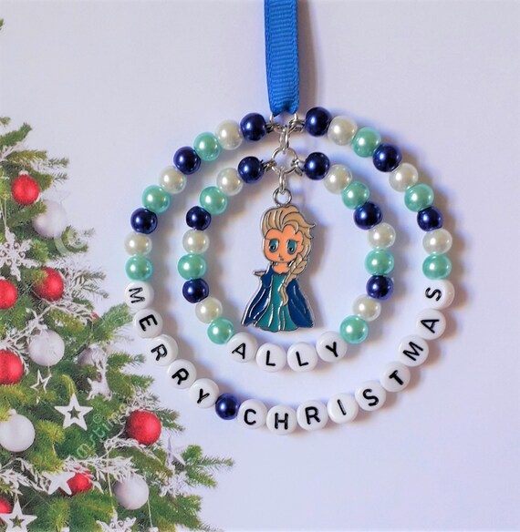 Personalised Frozen Character Christmas Tree Decoration Elsa Etsy