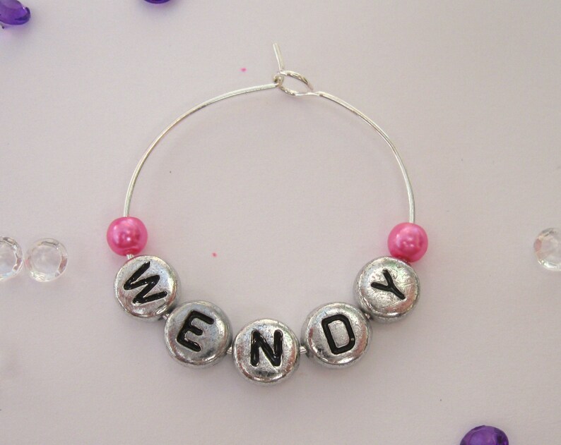 Personalised Hen Party Favours Name Wine Glass Charms Hen Etsy