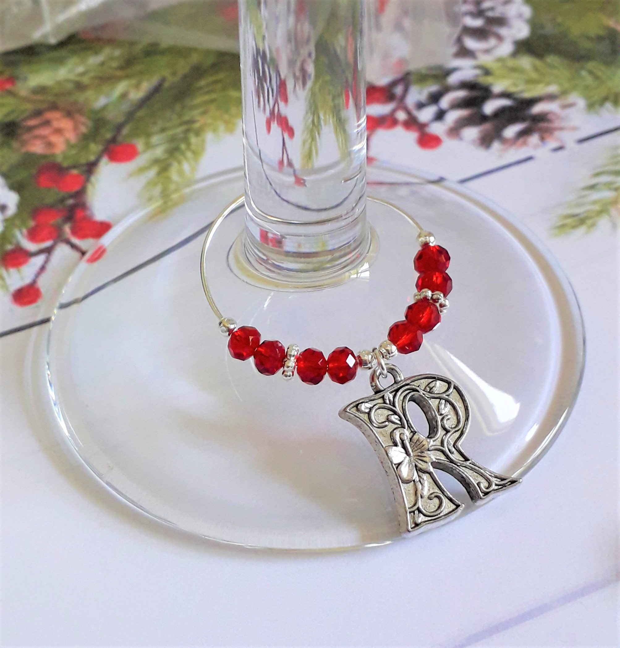 LIMITED STOCK Personalised Christmas Wine Glass Charm Etsy UK