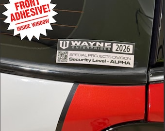 ADHÉSIF AVANT 2026 Autocollant de stationnement Wayne Enterprises