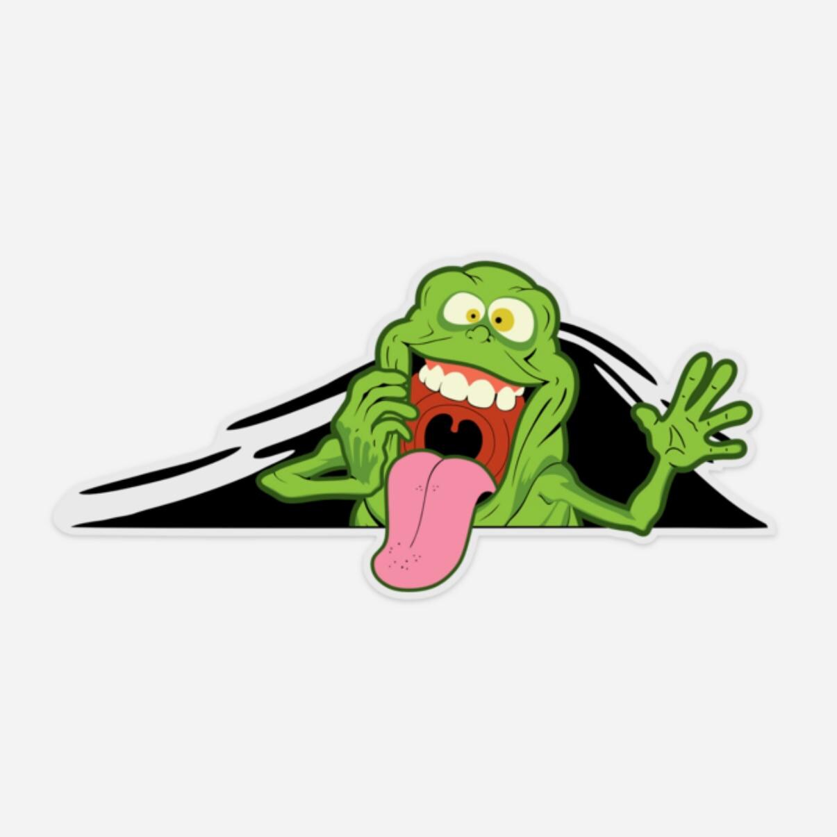 Slimer Sticker Ghostbusters Slimer Peeking Decal (version 2) - Etsy