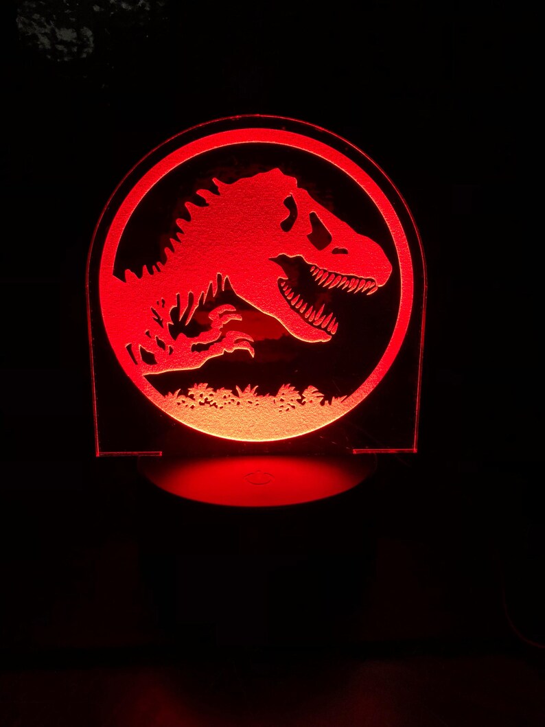 Jurassic Park/jurassic World LED Lamp Etsy