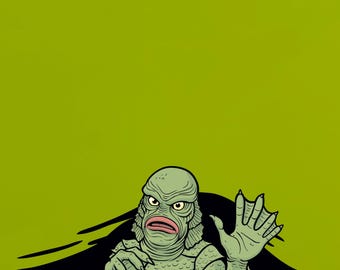 Sticker créature du lagon noir