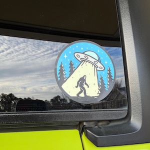 Bigfoot Abduction Decal