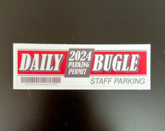 Daily Bugle Staff parking decal