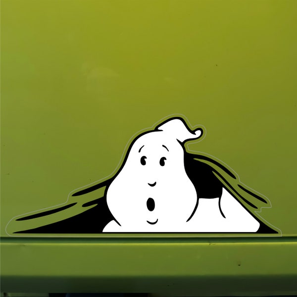 Ghostbuster Ghost Peeking decal