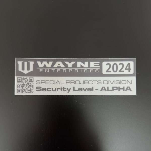 Wayne Enterprises parking decal