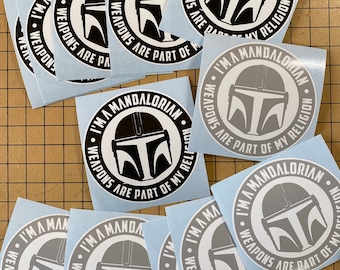 Je suis Mandalorien • Les armes font partie de ma décalcomanie de religion