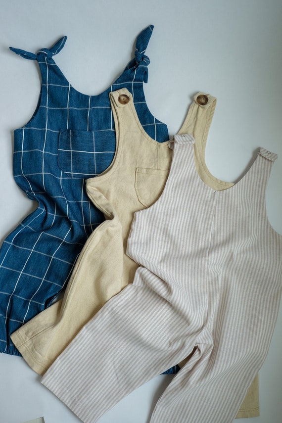 Children's Overalls Beginner Sewing Pattern | Digital Download Sewing Pattern | Rhodes Overalls for Children