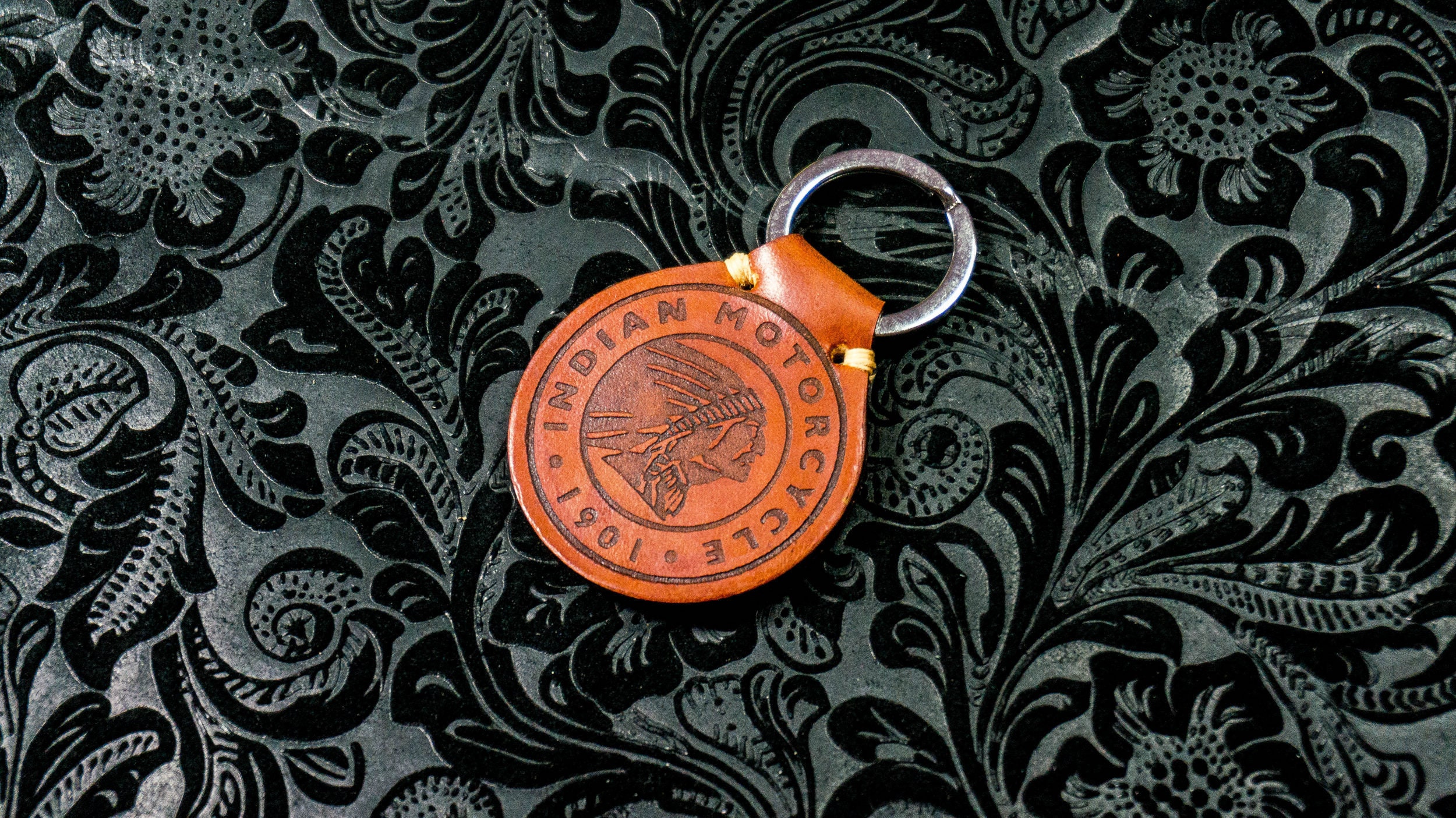 Leather keychain for Indian Motorcycles permanent laser Etsy