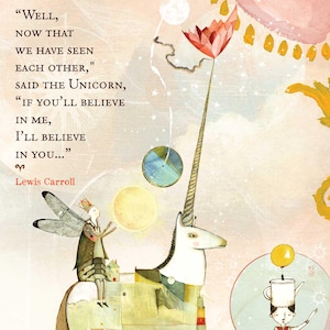 Sacredbee Card 588 The Unicorn Believes - Lewis Carroll