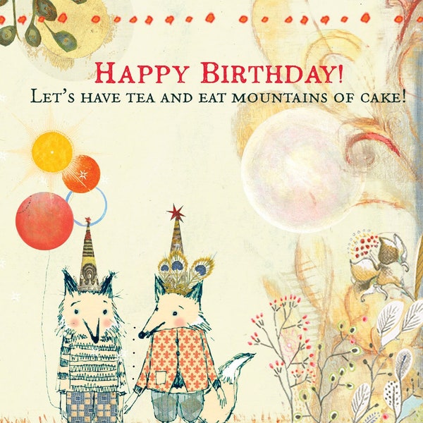 Sacredbee Card 437 Tea & Cake - Birthday