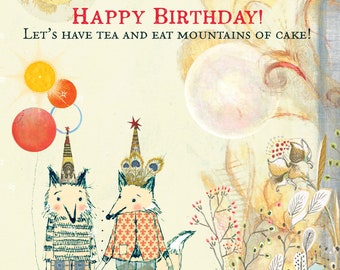 Sacredbee Card 437 Tea & Cake - Birthday