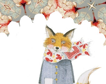 Sacredbee Postcard Decorated Fox