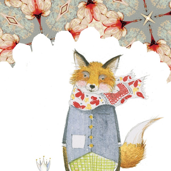 Sacredbee Postcard Decorated Fox