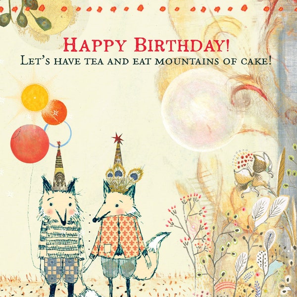 Sacredbee Card 437 Tea & Cake - Birthday