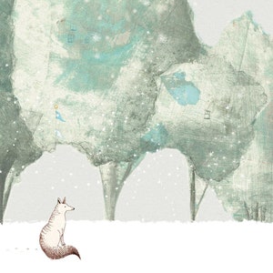 Carte postale Sacredbee Renard hivernal