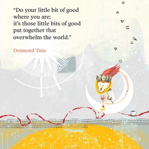 Carte postale Sacredbee Bit of Good Lion in Moon