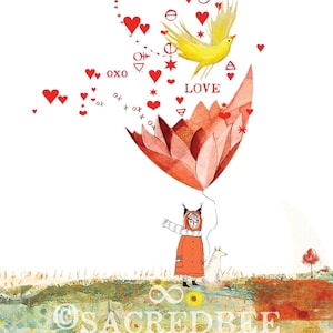 Sacredbee Postkarte Pamela Zagarenski Senden Love Lotus
