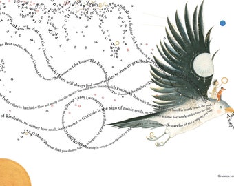 Sacredbee PRINT- FREEDOM from -The Fabled Life of Aesop
