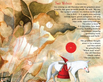 Sacredbee Card 435 Two Wolves