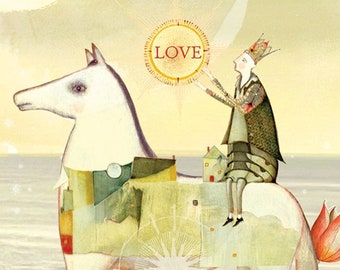 Cartolina Sacredbee Amore Cavaliere San Valentino