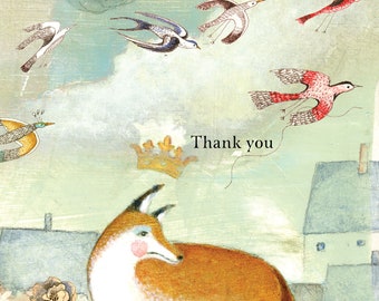 Sacredbee Card 577 Fox Thank you